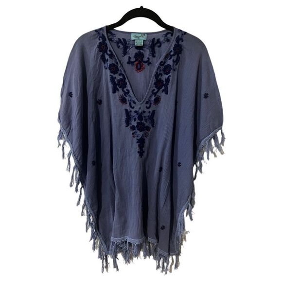 Letarte Floral Embroidered Tassel Tunic cotton - Picture 5 of 7